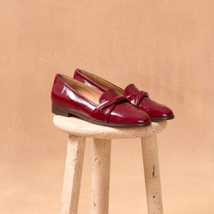 mocassins en cuir pour femme