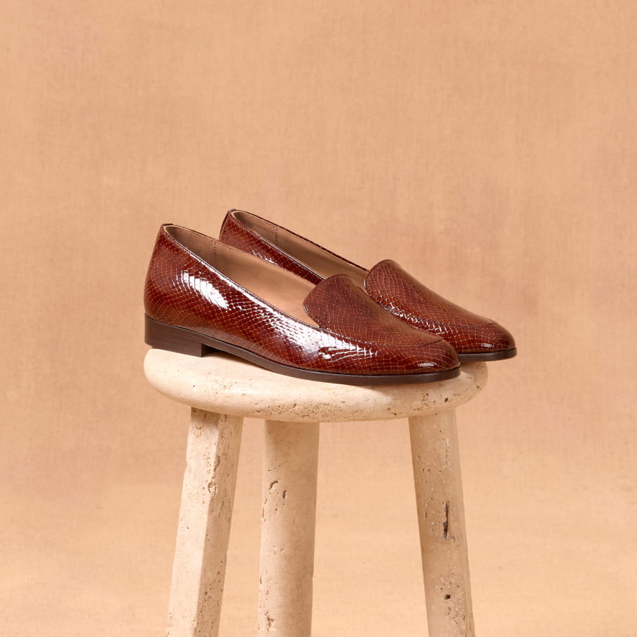 mocassins en cuir pour femme