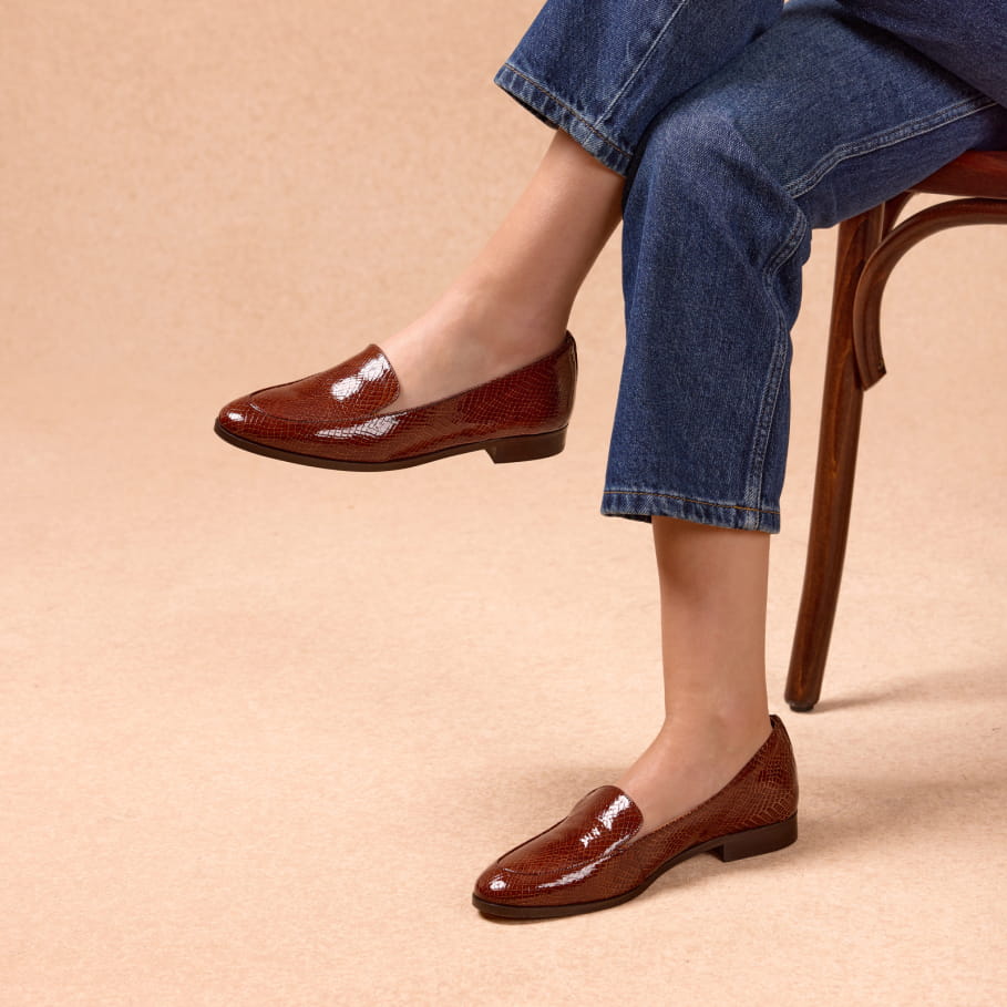 mocassins en cuir pour femme