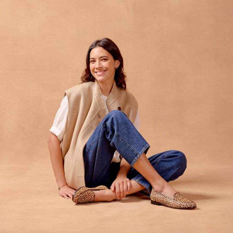 mocassins en cuir pour femme