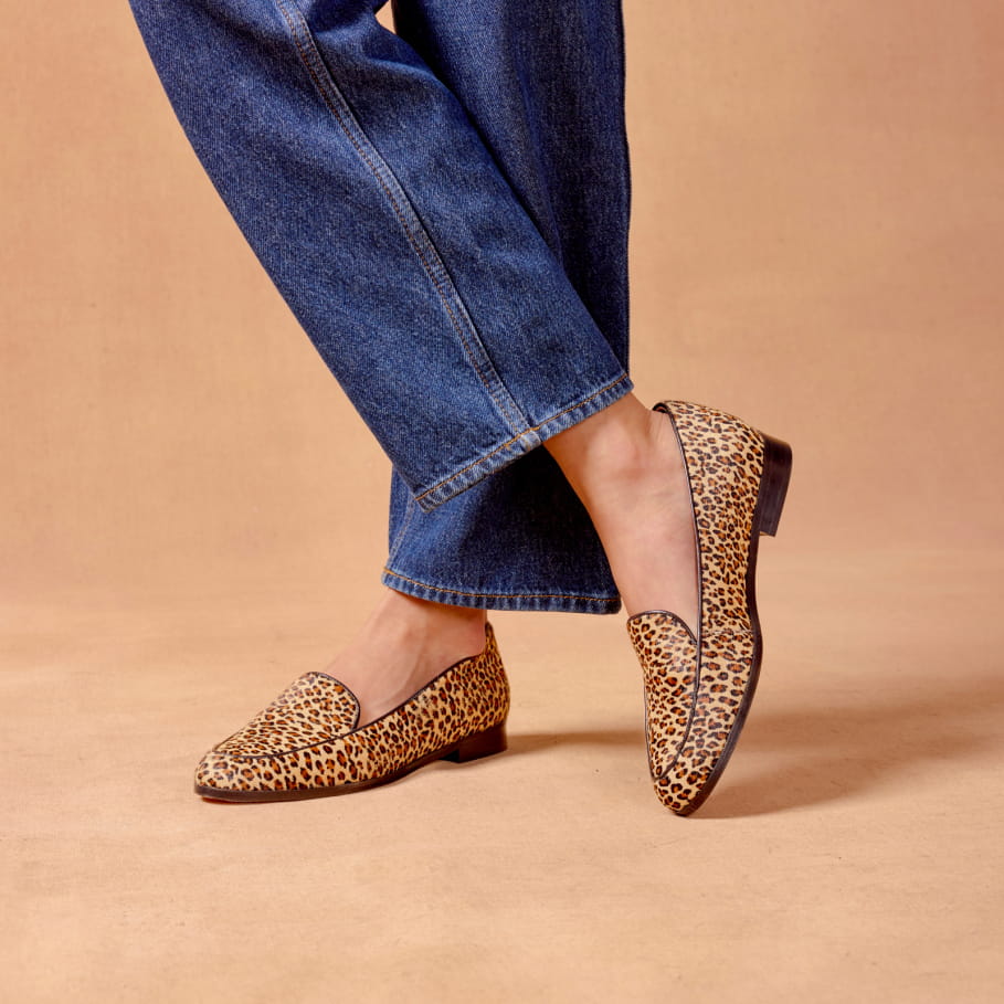 mocassins en cuir pour femme