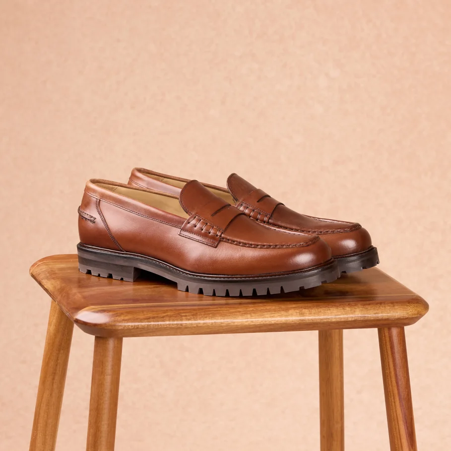 leather cognac boots for men