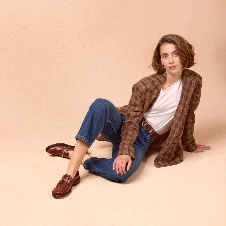 burgundy leather loafers for women