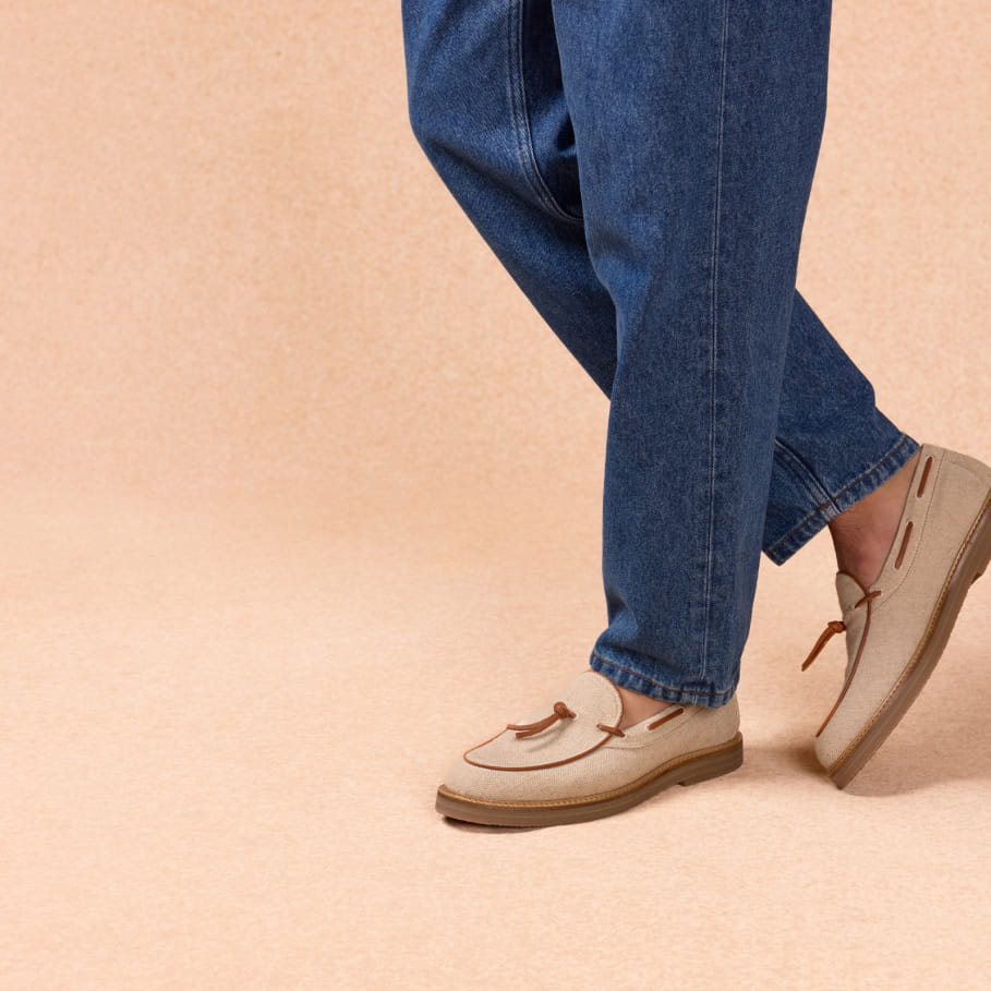 mocassins en lin pour homme