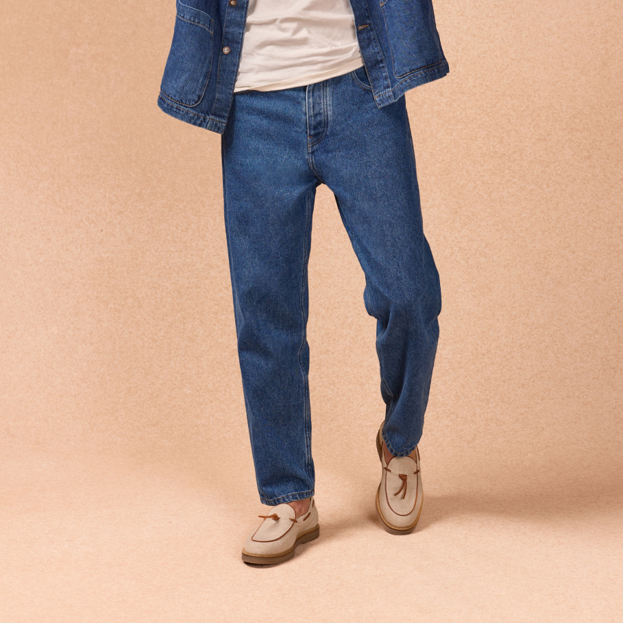 Linen loafers for men