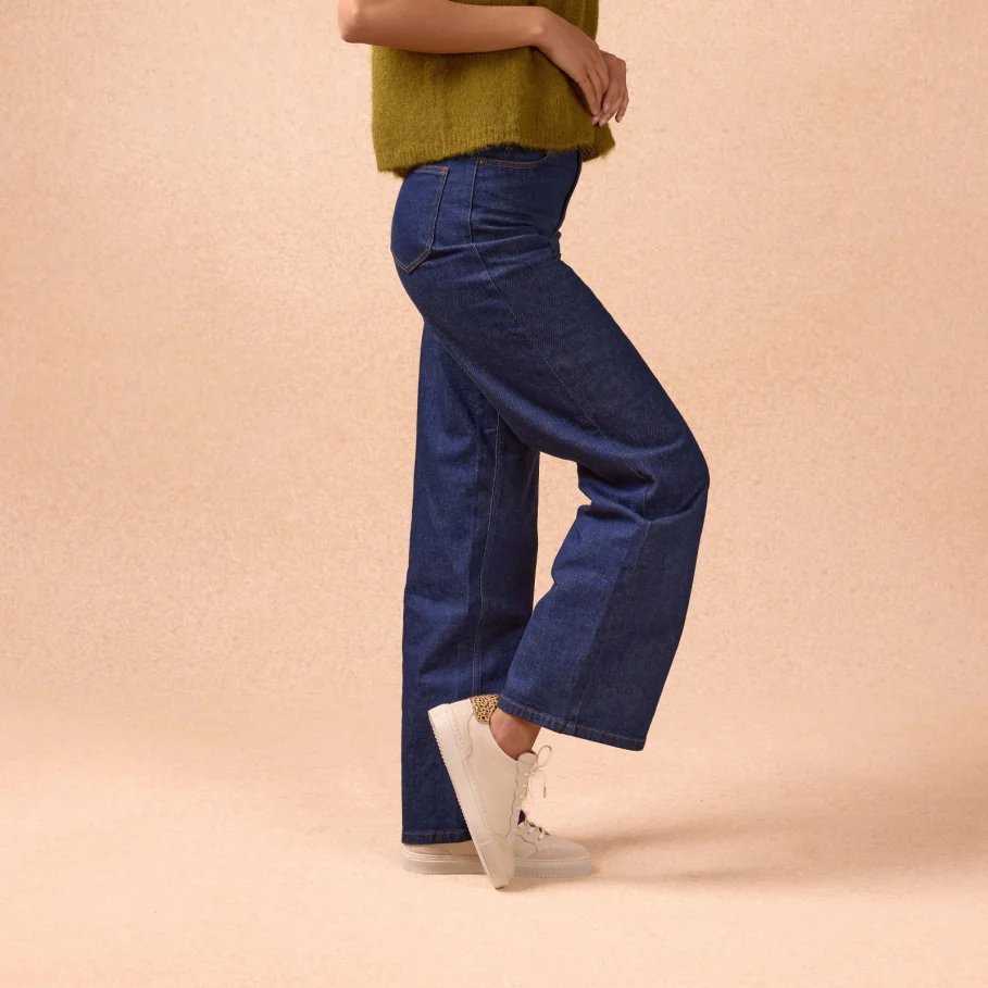 sneakers en cuir crème et léopard pour femme