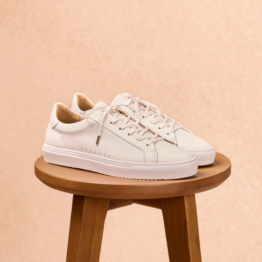 white sneakers leather for men