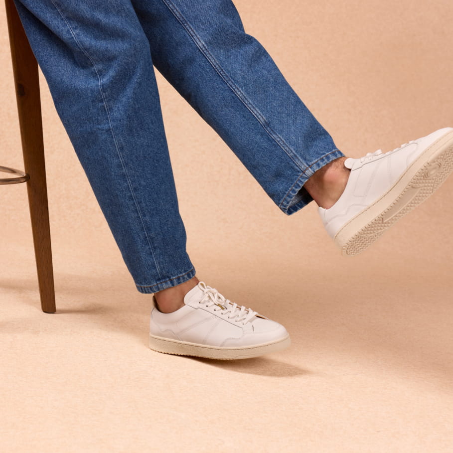 sneakers en cuir blanc pour homme
