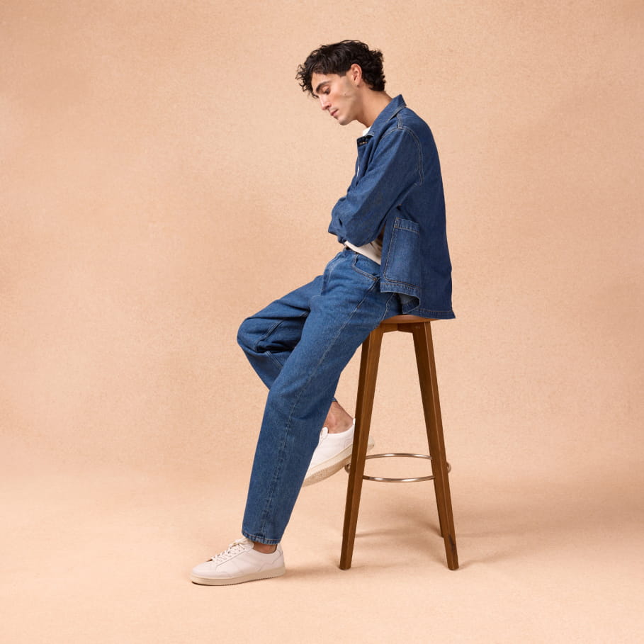 Sneaker aus weißem Leder für Herren