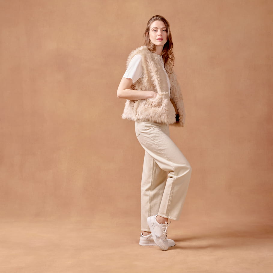 white and silver leather sneakers for women