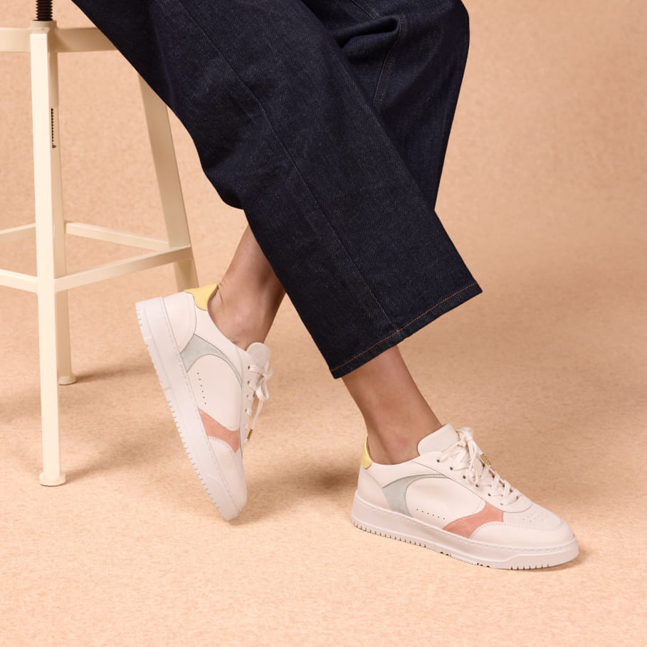Sneaker aus Leder in Pastellfarben für Damen