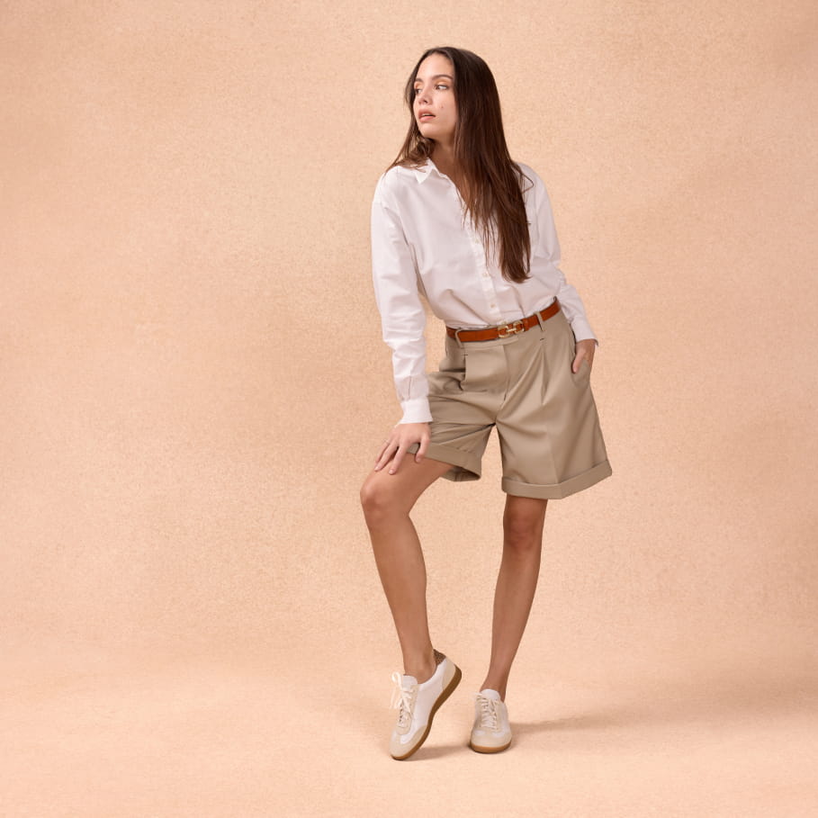 women's white sand and leopard leather sacha sneakers