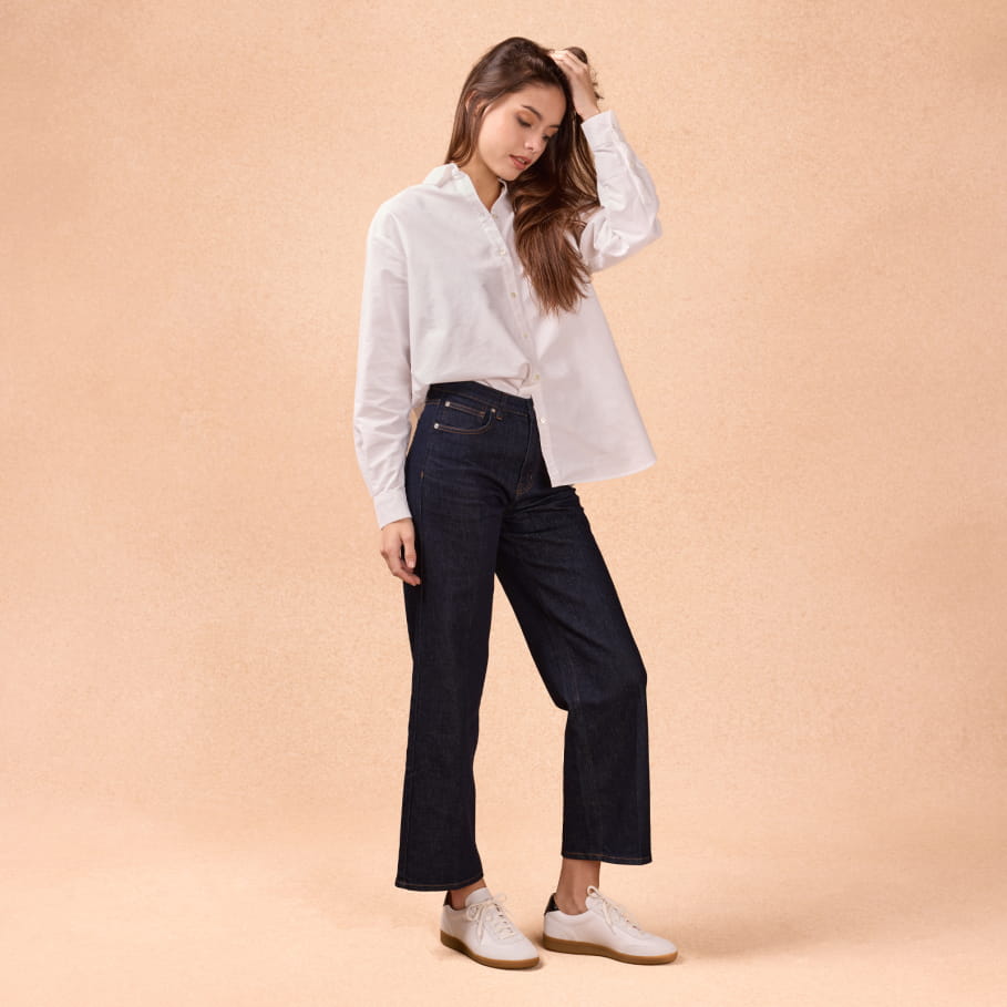 sneakers sacha en cuir blanc et noir femme